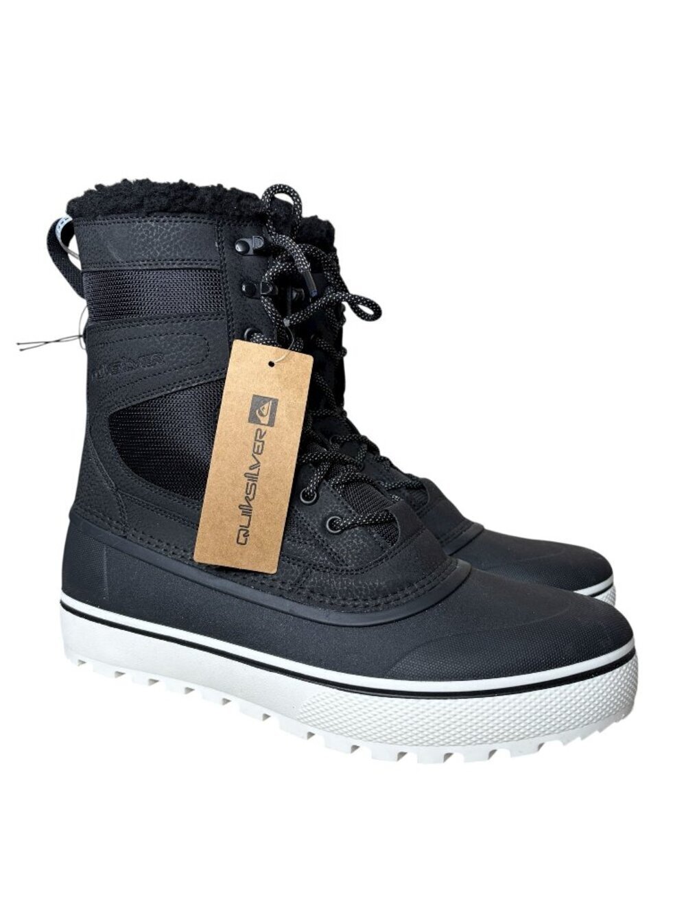 QUIKSILVER NEW Sub Zero Hi Insulated Snow Boots Black White NEW WITH TAG